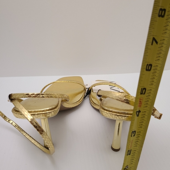 ZARA METALLIC HIGH-HEEL SANDALS SIZE 8US Gold | 2318/110 - Picture 8 of 9